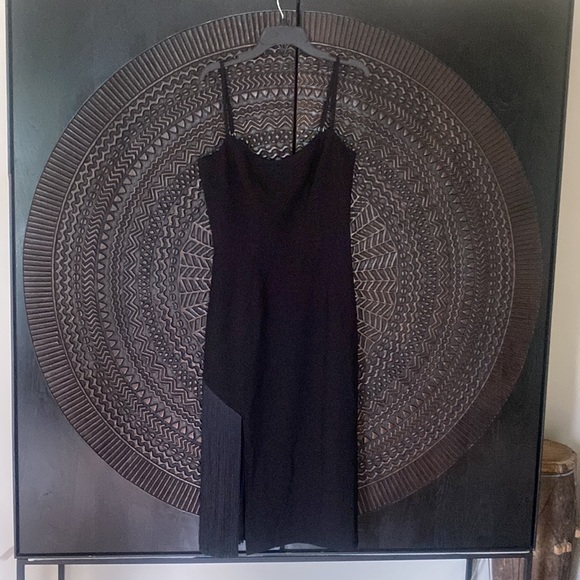 NEW Dress the Population Rory black fringe midi dress size XS - Picture 3 of 9